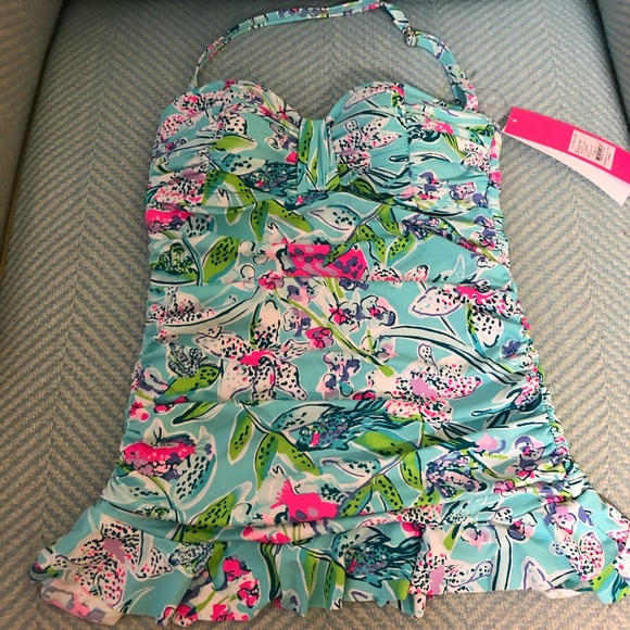 Lilly Pulitzer Carmen Ruffled Tankini Top - Picture 2 of 7